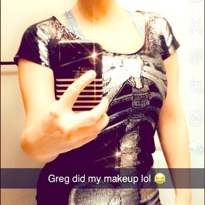 Tunic type Halloween black dress with silver